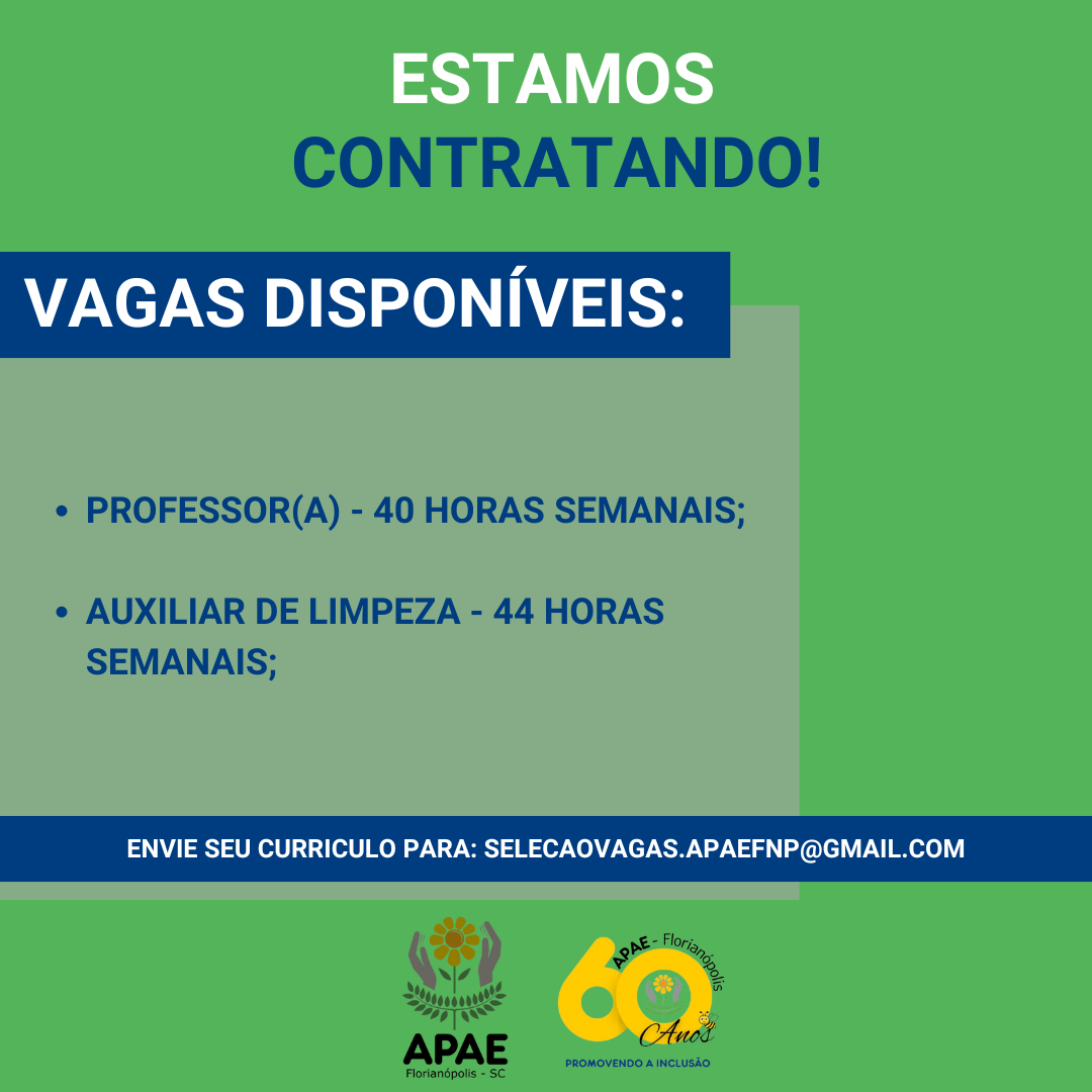 Vagas Disponíveis na APAE